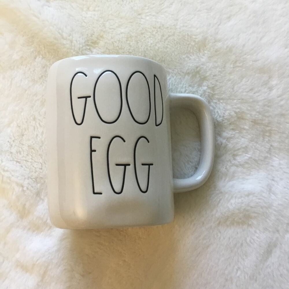 Rae Dunn White "GOOD EGG" and "BAD EGG" Mug